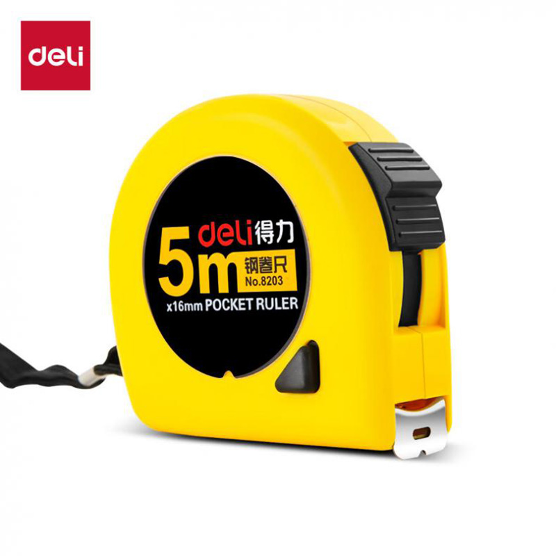 得力（deli） 8203 钢卷尺 5m （单位：把）  黄色