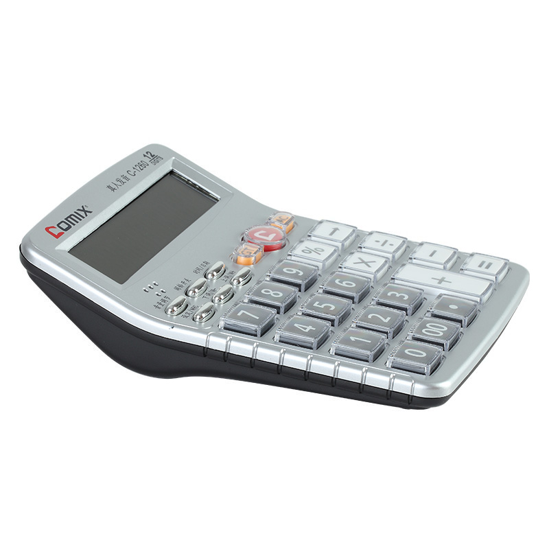 齐心（Comix） C-1260 经典语音王计算器 134*169*41mm （单位：个）  银色