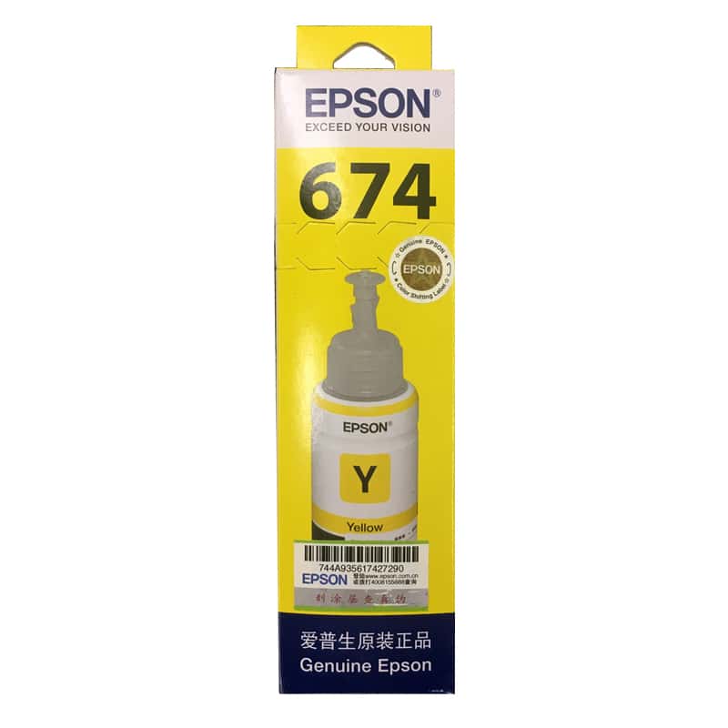 爱普生（EPSON） T6744 墨水 70ml 7000页 （单位：瓶） 适用L801/L805/L810/L850/L1800/6745 黄色