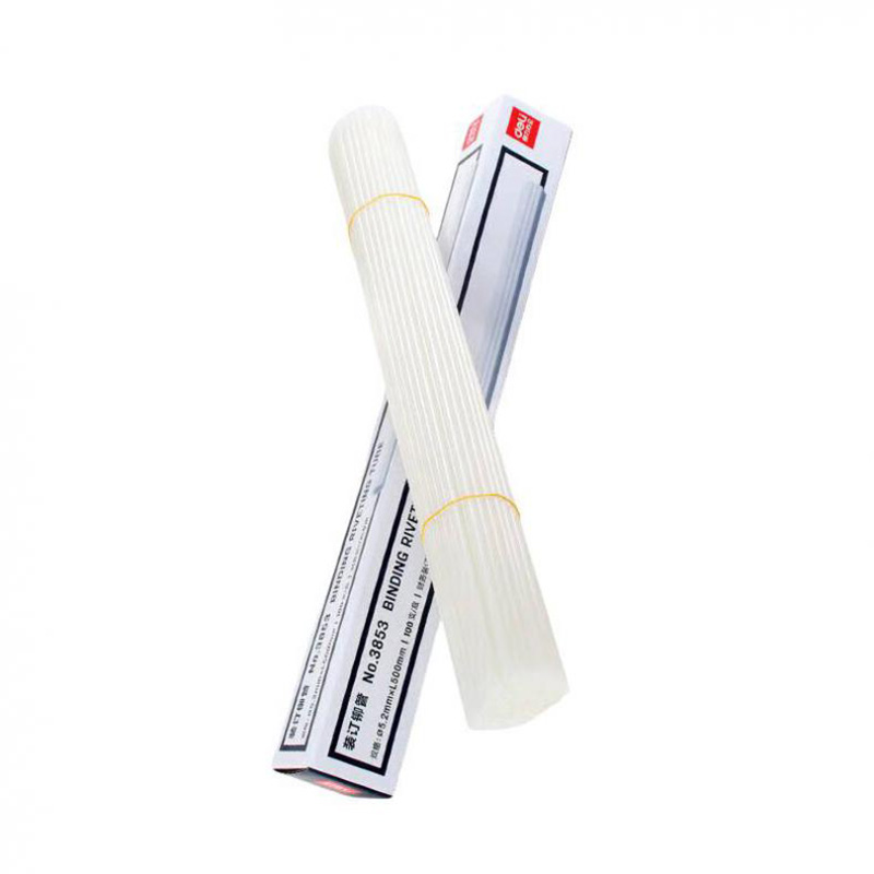 得力（deli） 3853 装订铆管 5.2*500mm 100支/盒 （单位：盒）  