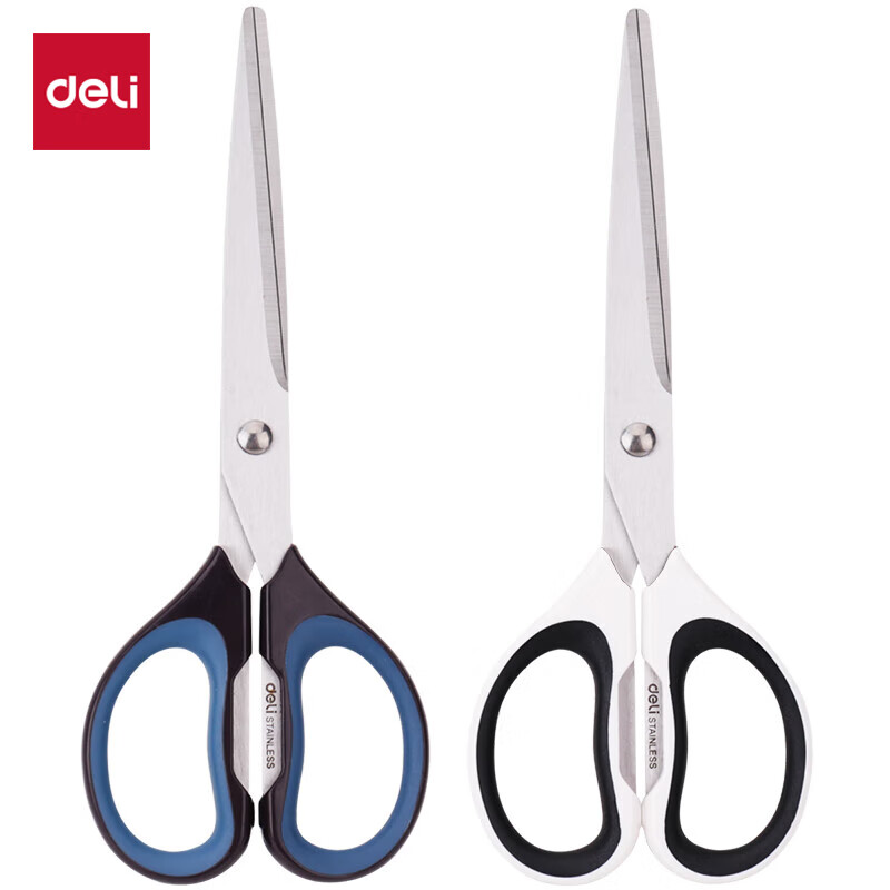 得力（deli） 6058 经典办公剪刀 175mm （单位：把）  颜色随机