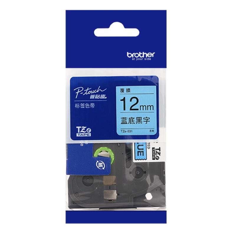 兄弟(brother) 标签机色带 TZe-531 蓝底黑字 12mm