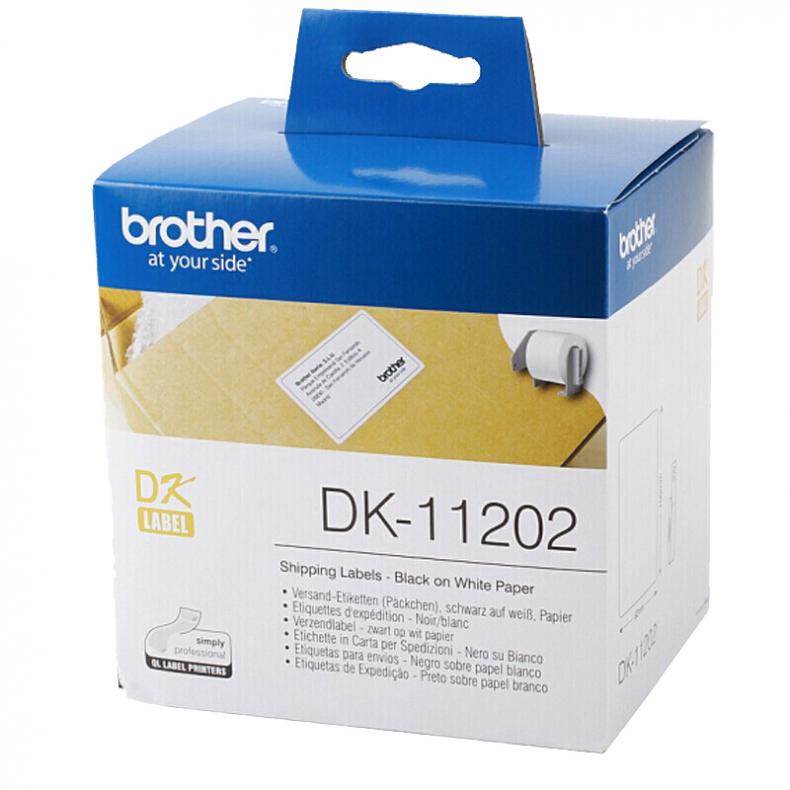 兄弟(brother) 热敏不干胶定长标签色带 DK-11202 62mm*100mm白底黑字(纸质/300张)