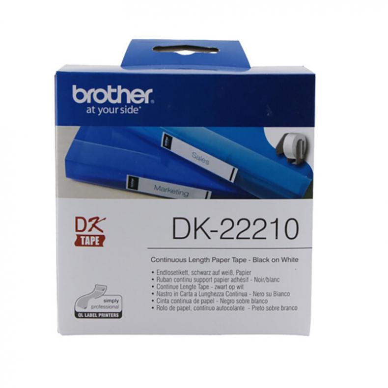 兄弟(brother) 标签色带 DK-22210 白底黑字 适用QL-570/1050/700/720NW/800/810/ DK-22210
