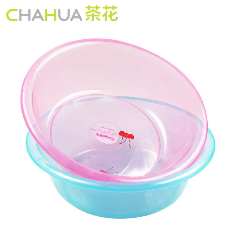 茶花（CHAHUA） 0301 塑料脸盆 30*9cm （单位：个） 蓝色/绿色/粉色颜色随机
