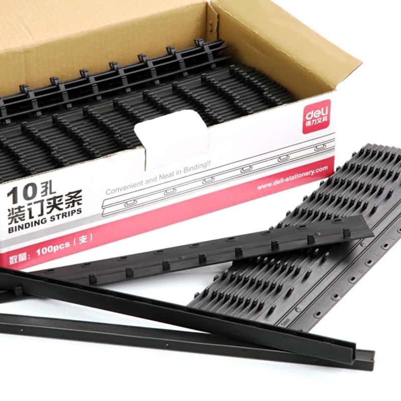 得力（deli） 3825 装订夹条（单位：盒） 黑色