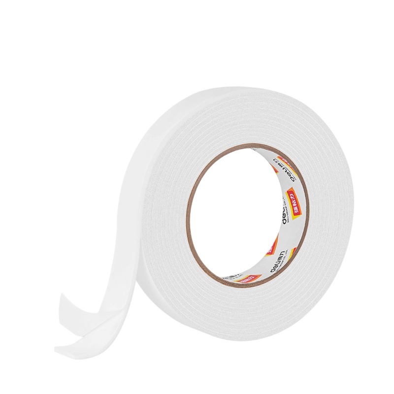 得力（deli） 30412 EVA泡棉双面胶带 2.5mm*24mm*5y 1卷/袋 （单位：袋）  白色