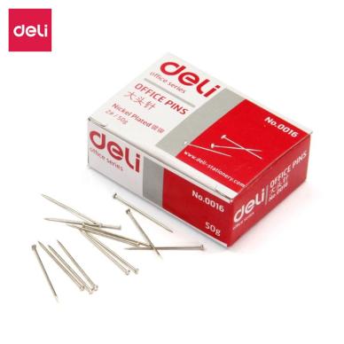 得力（deli） 0019 大头针 3# 50克/盒 （单位：盒）