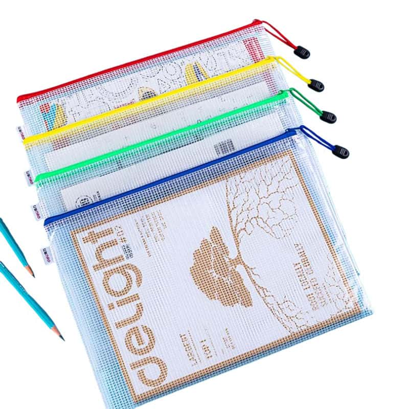 得力（deli） 5654 网格拉链袋 A4（单位：个） 混色