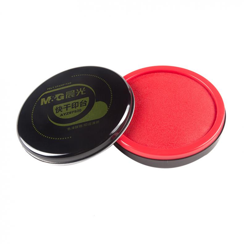 晨光（M&G） AYZ97520 快干印台铁盒 外径105mm （单位：个）  红色