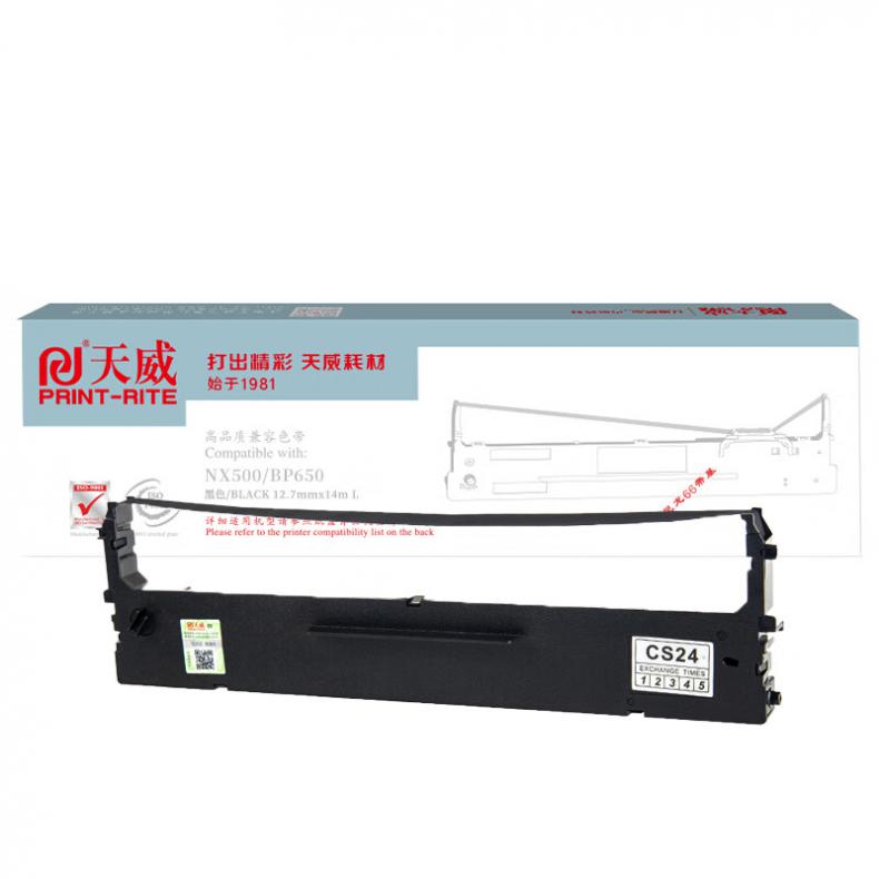 天威（PrintRite） NX500/BP650K 色带 12.7mm*14m （单位：个） 适用于STAR-NX500/BP650 左扭架 黑色