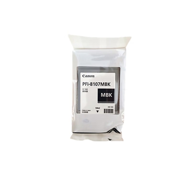 佳能（Canon） PFI-8107MBK 绘图仪墨盒 130ml （单位：个） 适用机型iPF681/686/781/786