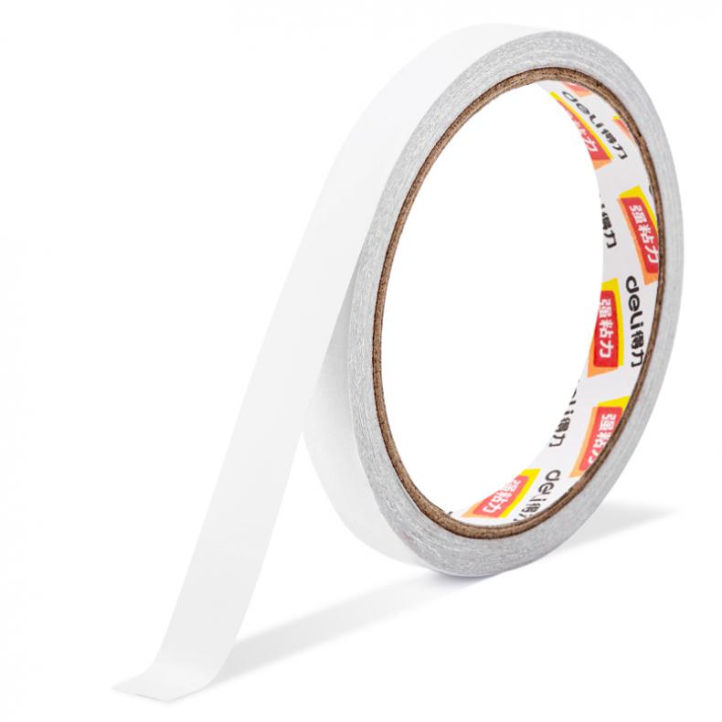 得力（deli） 30406 棉纸双面胶带 18mm*10y*80um （单位：卷） 白色