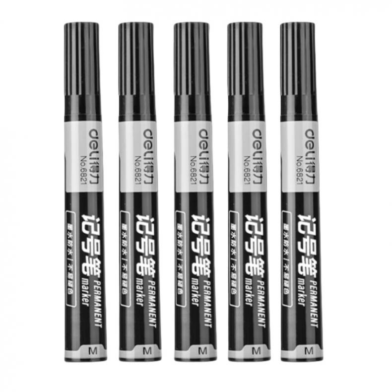 得力（deli） 6821 油性粗头记号笔 10支/盒 （单位：盒）  黑色