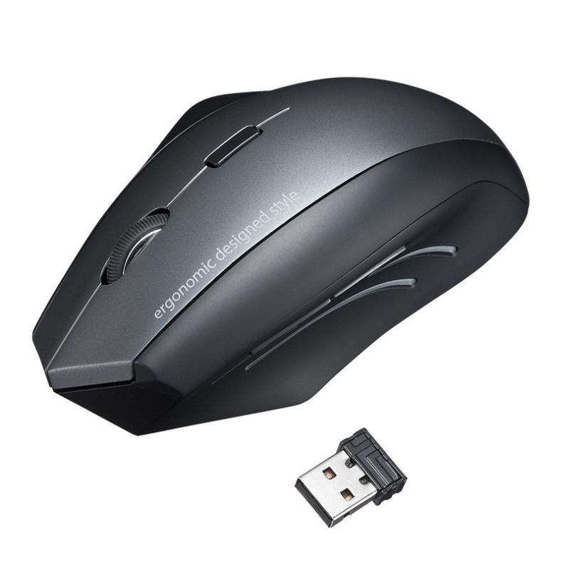 山业 MA-ERGW8 人体工学 蓝光LED无线鼠标（单位：个） 黑色