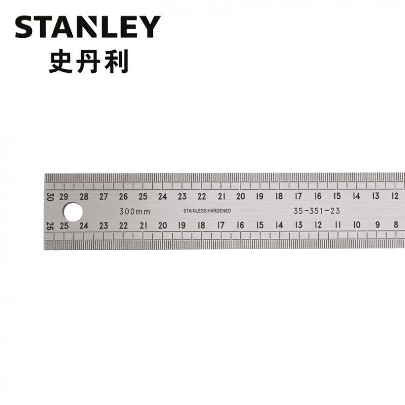 史丹利(Stanley) 35-351-23 铝柄不锈钢直角尺300x165mm