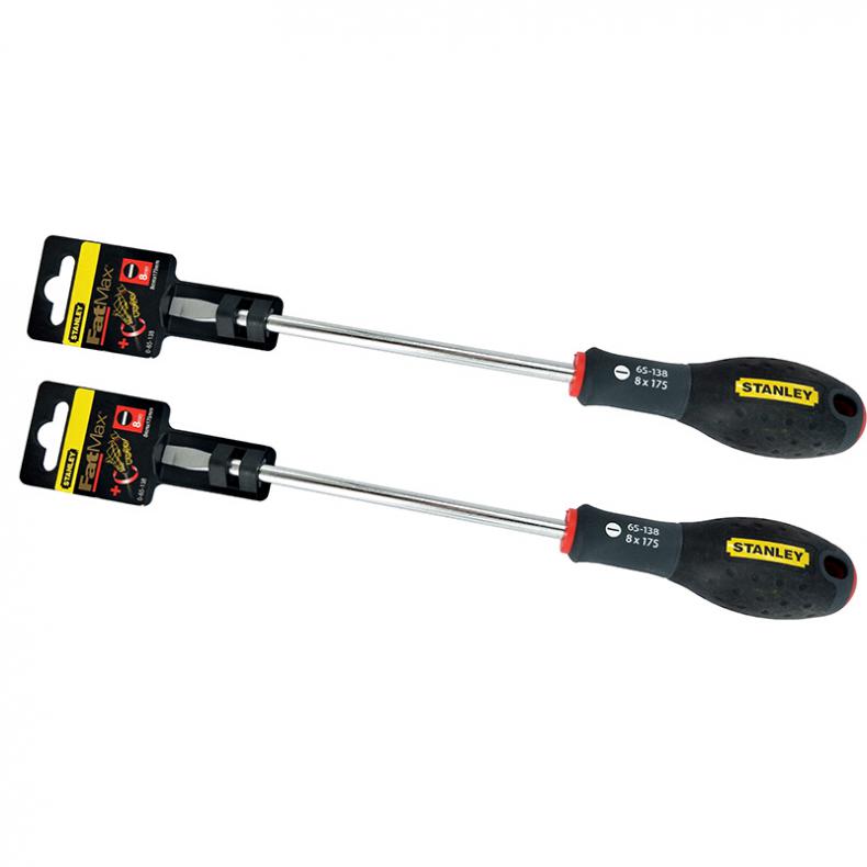 史丹利(Stanley) 65-138-14 三色柄一字螺丝批8x200mm