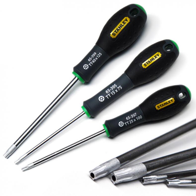 史丹利(Stanley) 65-399-14 三色柄中孔花形螺丝批TT40x125mm