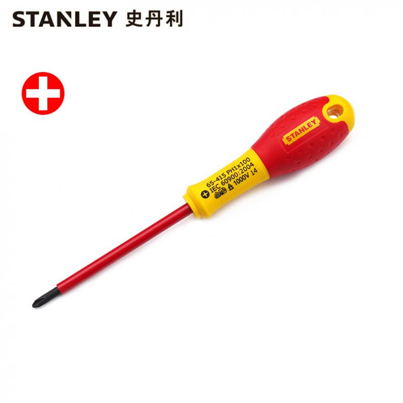 史丹利(Stanley) 65-415-14 双色柄十字绝缘螺丝批PH1x100mm