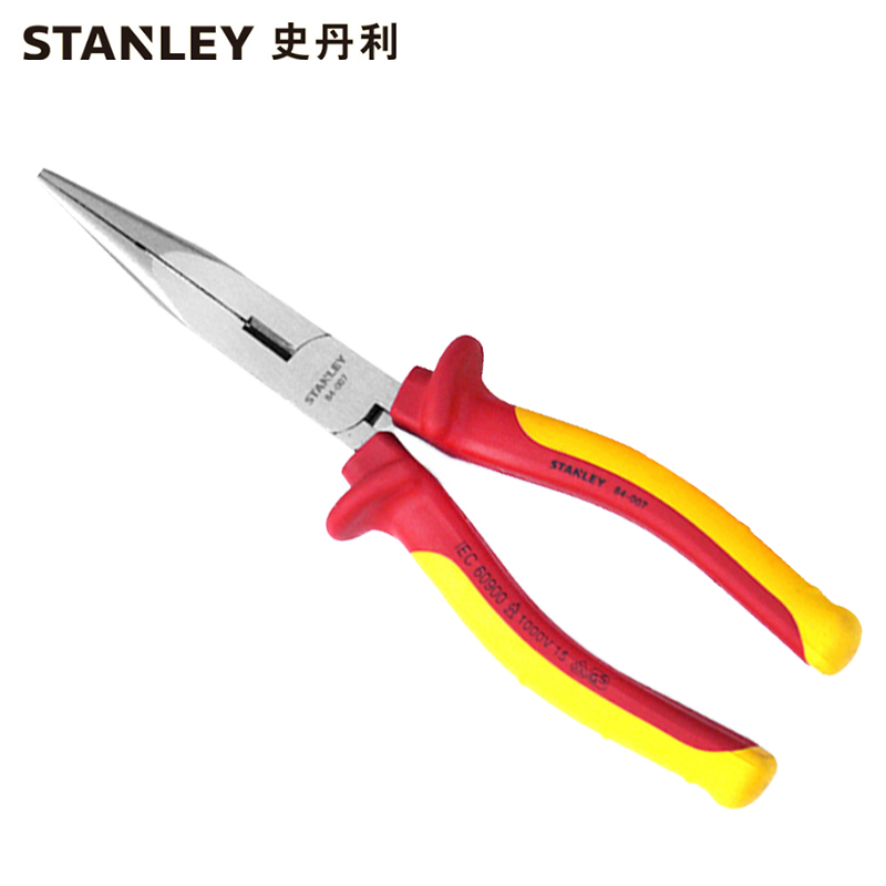 史丹利(Stanley) 84-009-23 FatMax绝缘窄头斜嘴钳6”
