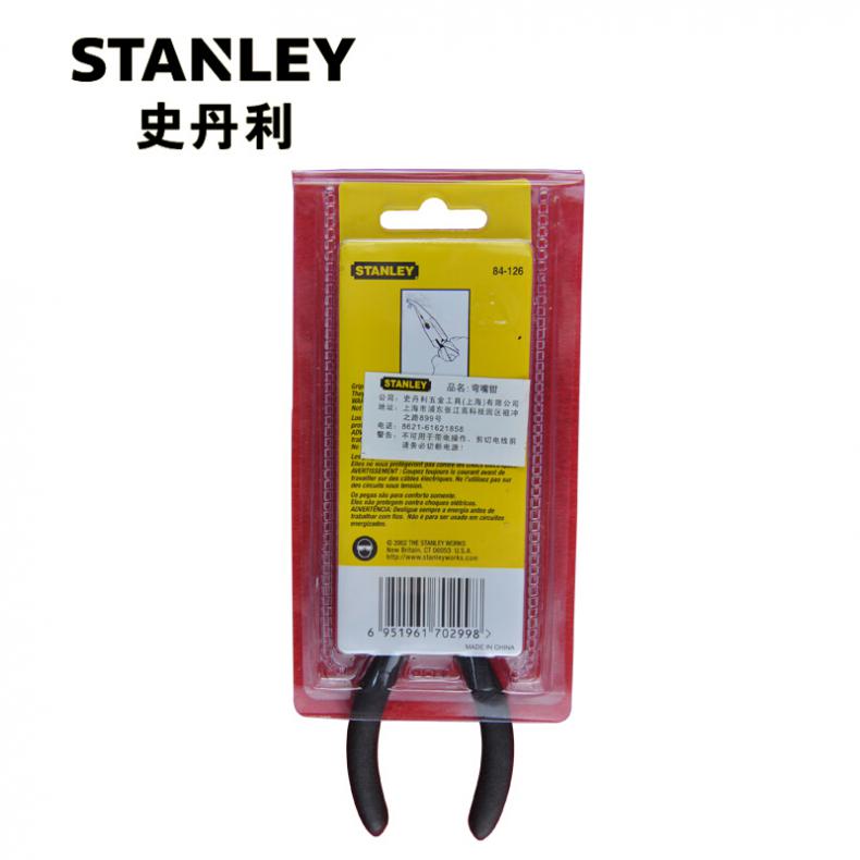 史丹利(Stanley) 84-126-23 黑柄迷你弯嘴钳5"