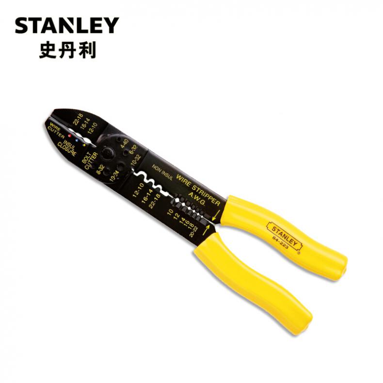 史丹利(Stanley) 84-253-22 剥线压接钳9"套装