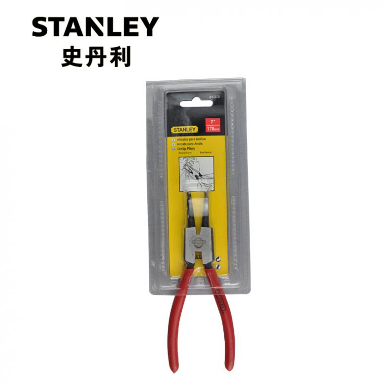 史丹利(Stanley) 84-272-22 弯嘴轴用挡圈钳7"