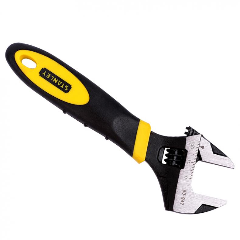 史丹利(Stanley) 90-947-23 双色柄铬钒钢活动扳手6"
