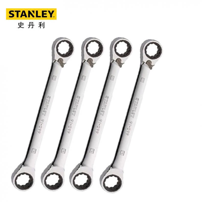 史丹利(Stanley) 91-596-1L-22 英制棘轮双梅花双向棘轮扳手11/16"x3/4"