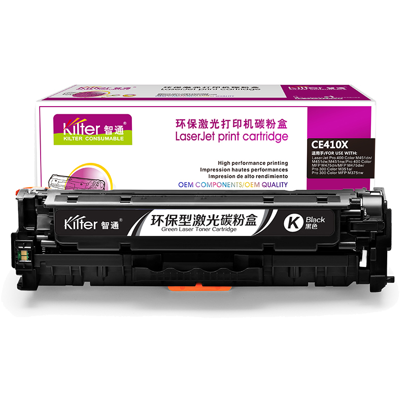 智通（ZT） ZT-CE410X-B 硒鼓 4000页 （单位：个） 适用机型HP M351a M451dn M451nw M375nw M475dn 黑色