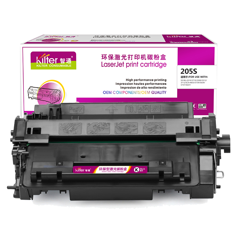 智通（ZT） ZT-205S 硒鼓 5000页 （单位：个） 适用机型Samsung ML-3310D 3310ND 3710D 3710ND 多功能一体机：三星 4833HD 5637HR 黑色