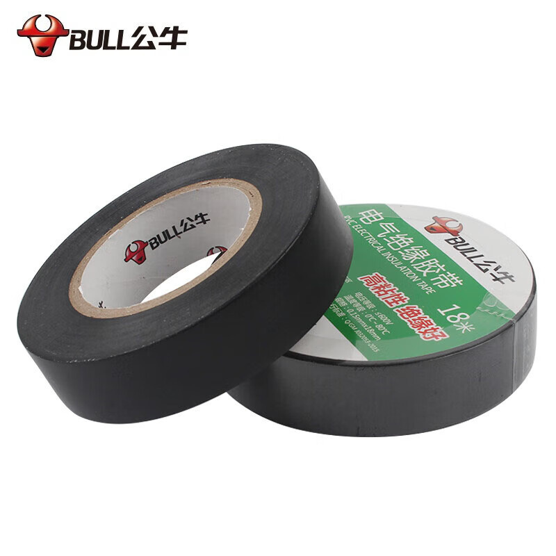 公牛（BULL） GN-ET7 电气绝缘胶带 18mm*0.15mm*18m （单位：盘）  黑色