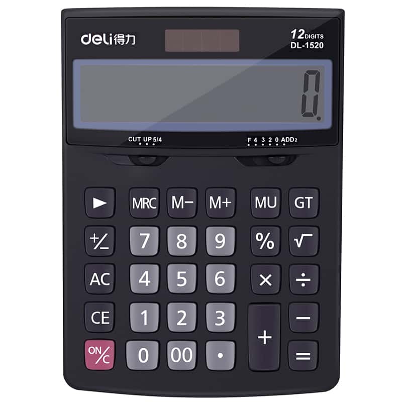得力（deli） 1520A 桌面计算器 12位 （单位：台） 黑