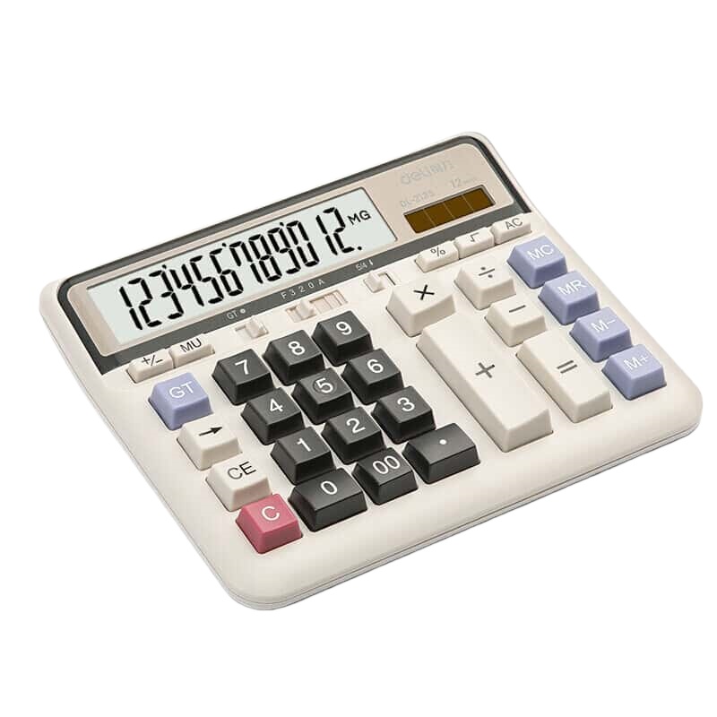 得力（deli） 2135 桌面计算器 12位 （单位：台） 白