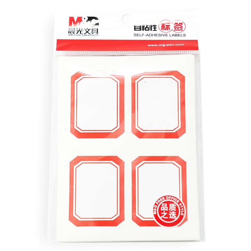 晨光（M&G） YT-07 自粘性标签 45*35mm 4枚*10 10本/包 （单位：包） 红色