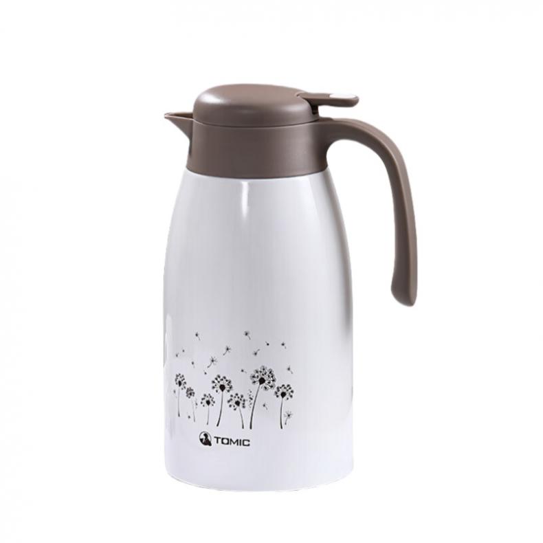 特美刻（TOMIC） TJL9232 双层不锈钢保温壶 2L （单位：个）  白色