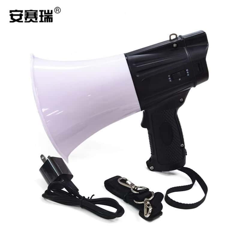 安赛瑞 20363 多功能照明扩音喊话器 15W （单位：个） 黑白色