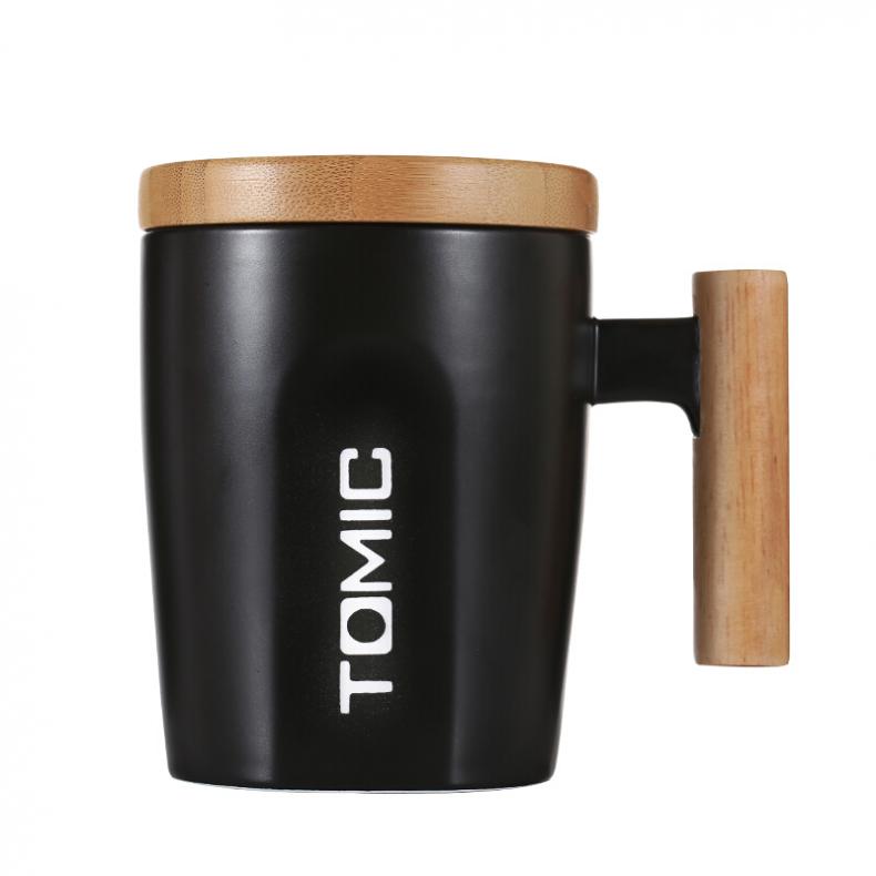 特美刻（TOMIC） TCL1329 陶瓷杯 400ML （单位：个） 黑色
