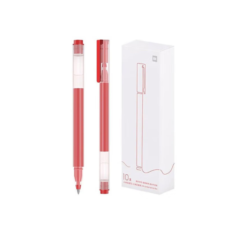 小米(MI) MJZXB02WC 巨能写中性笔 0.5mm 10支/盒 （单位：盒）  红色