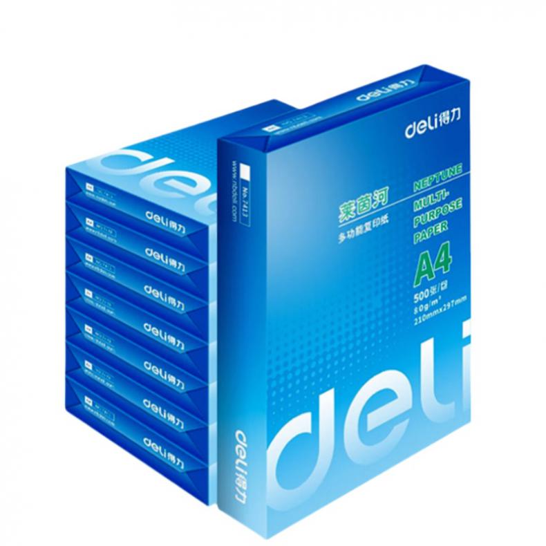 得力（deli） 7414 莱茵河复印纸 A4 80g 8包/件 （单位：件）