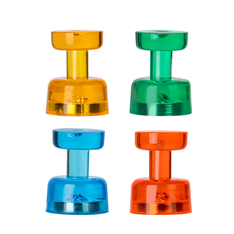 得力（deli） 7821 强磁磁钉 直径16mm 4个/卡 （单位：卡）  四色