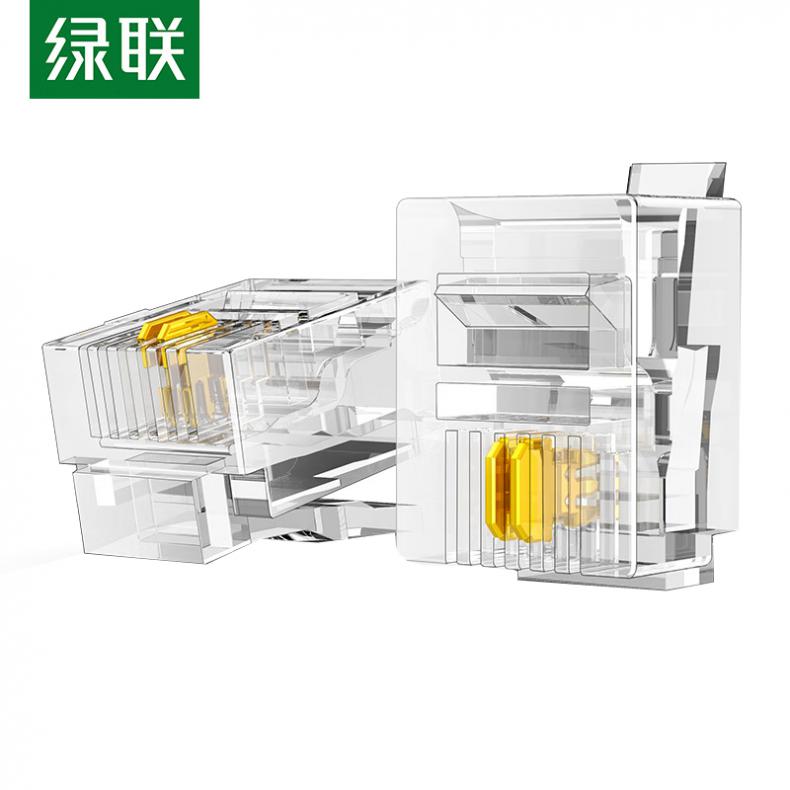 绿联（UGREEN） 80106 电话水晶头 2芯 100个/盒 （单位：盒）  