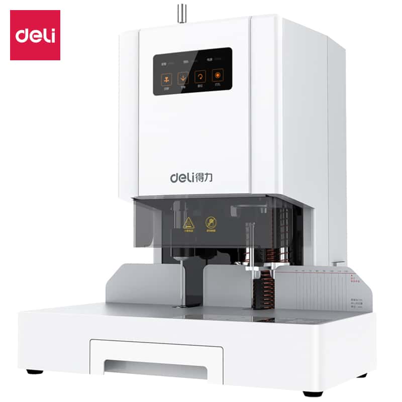 得力（deli） 14601 自动财务装订机 钻头尺寸&phi;6*50mm （单位：台） 白色