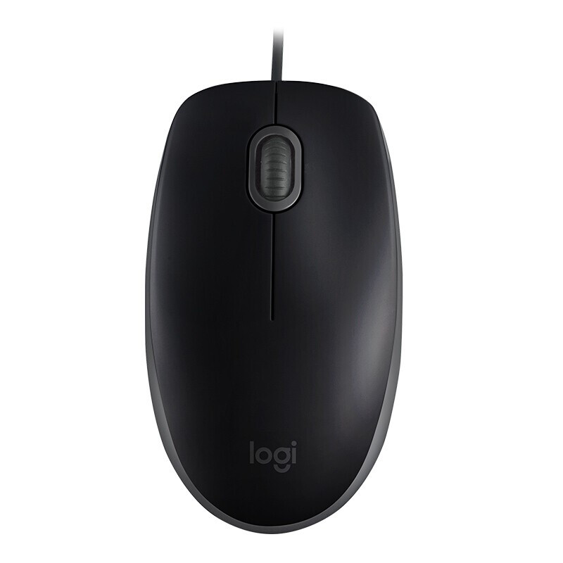 罗技(Logitech) 有线静音鼠标 M110 黑色