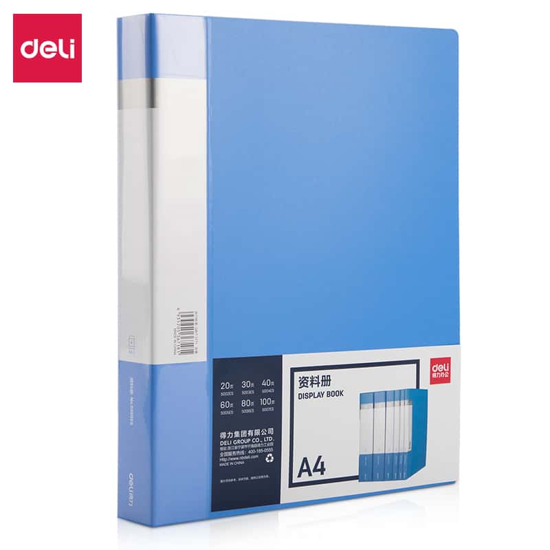 得力（deli） 5005ES 资料册 60页 A4（单位：个） 蓝色