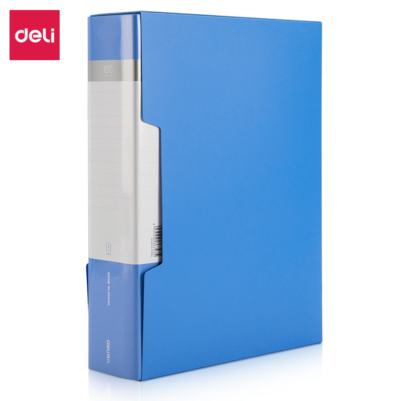 得力（deli） 5007ES 资料册 100页 A4（单位：个） 蓝色