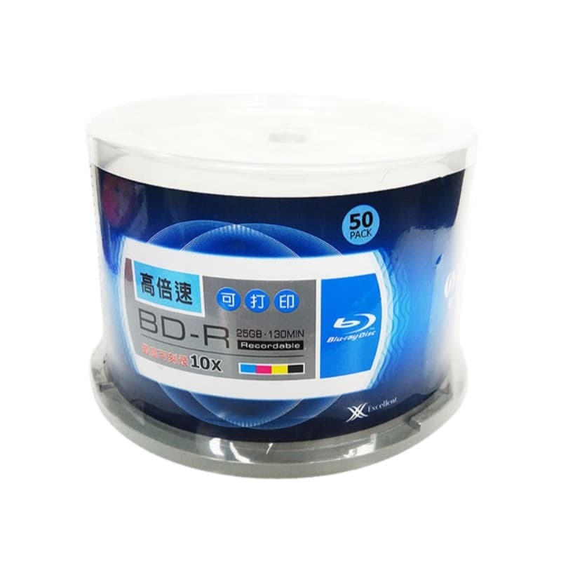 铼德 BD-R 空白光盘 蓝光可打印  10速25G 50片/桶 （单位：桶）