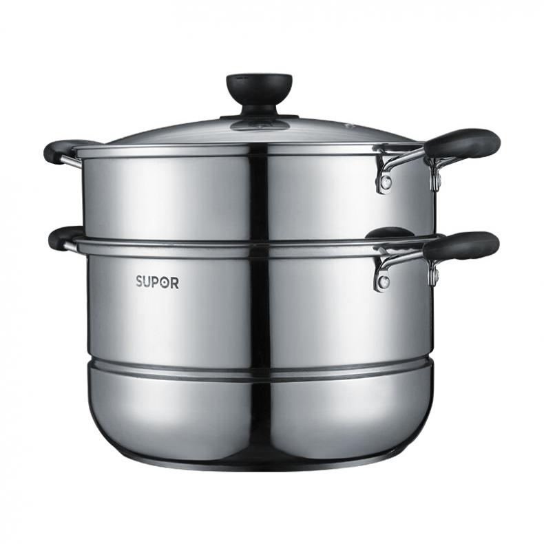 苏泊尔（SUPOR） SZ28B1 易存储不锈钢双层复底蒸锅 28cm （单位：个）  