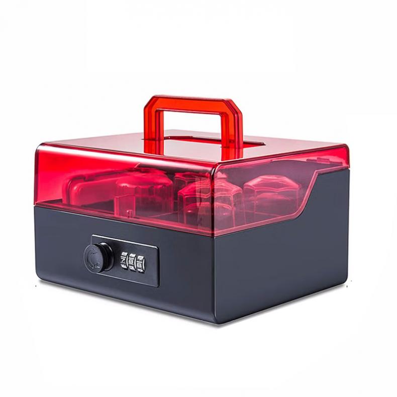 金隆兴 （glosen） B8056 密码锁财务印章盒 四格 168*178*102mm （单位：个）  黑红