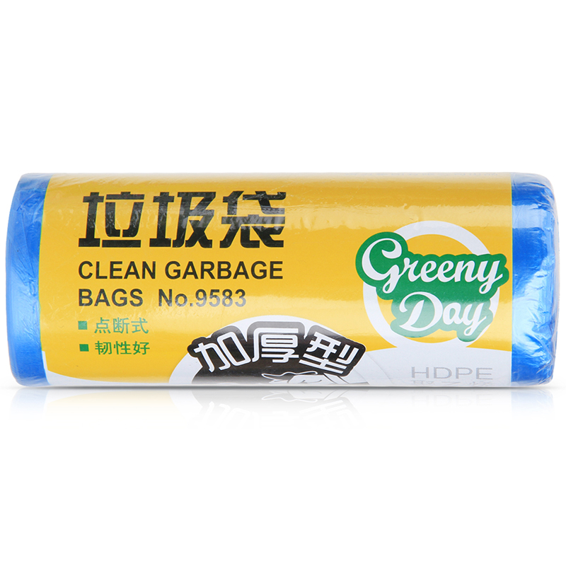 得力 9583 八角底垃圾袋 混色 30个/卷 45*55CM